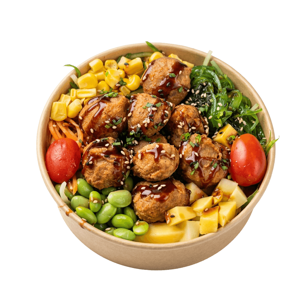 Kylling kødboller poké