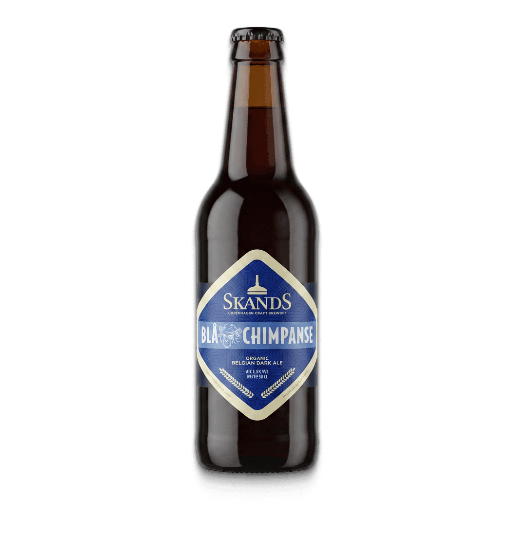 Skands Blå Chimpanse – Organic Belgian Dark Ale, 50 cl, 6.5%