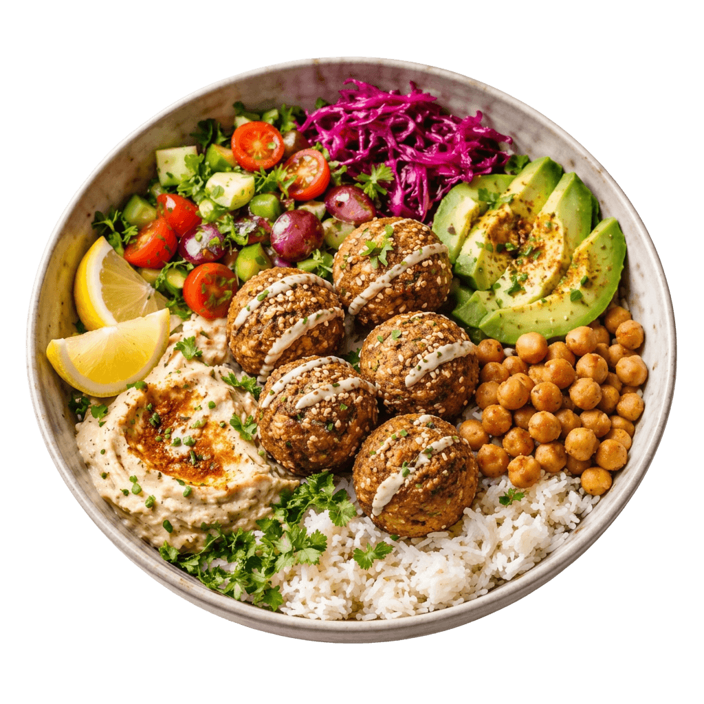 Stor Stærk Ris Med Grøntsager Bowl