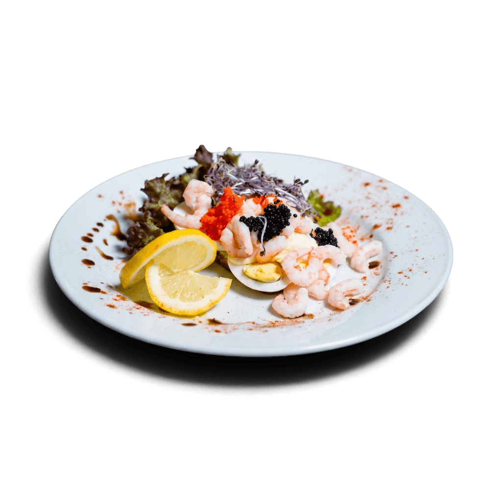 Æg Og Rejer Smørrebrød