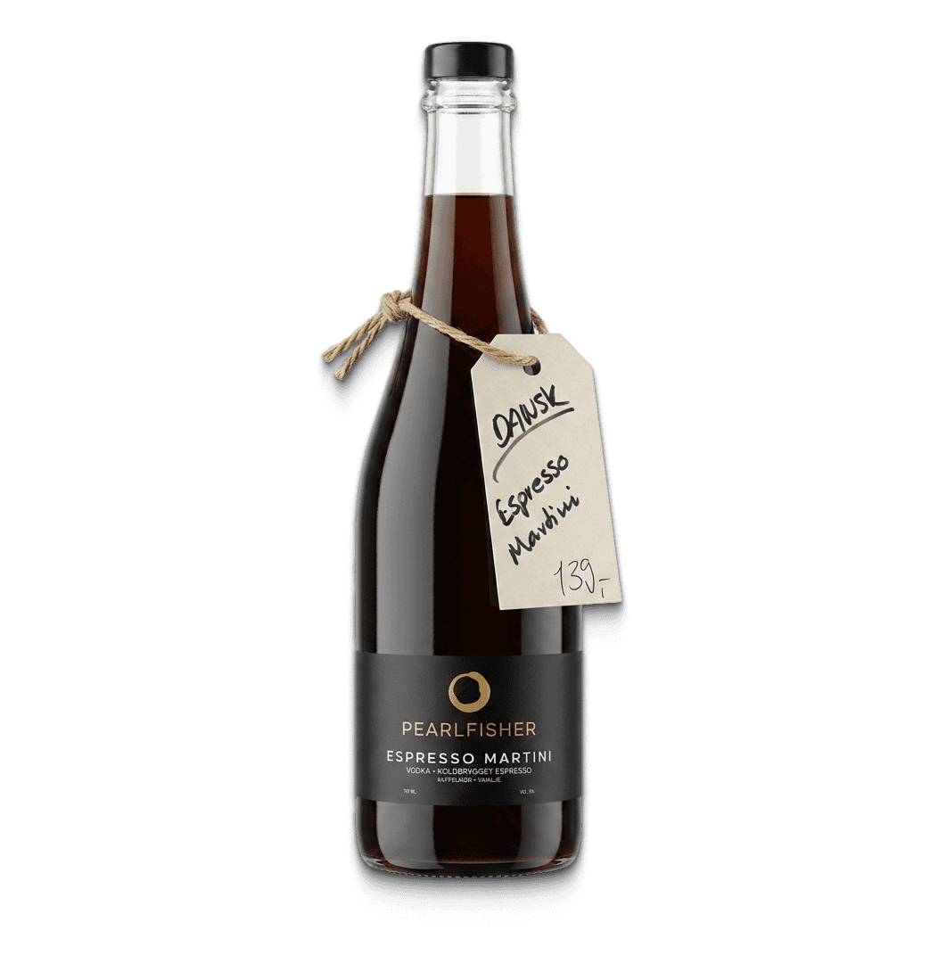 Pearlfisher Espresso Martini – Vodka + Koldbrygget Espresso, Kaffelikør + Vanilje